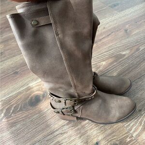 Girls Brown Knee-High Boots